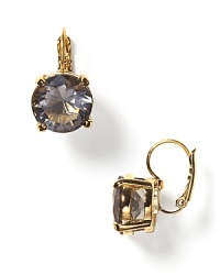 A small drop of heaven -- lever back drop earrings in a 4-prong goldtone setting with faceted crystal stones. A small drop of heaven -- lever back drop earrings in a 4-prong goldtone setting with faceted crystal stones.