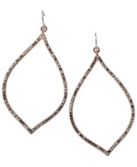 Understated sparkles. These teardrop-shaped earrings by Fossil are made of brown tone mixed metal with sparkling hematite crystals on fishwire. Approximate drop: 2-3/4 inches. Understated sparkles. These teardrop-shaped earrings by Fossil are made of brown tone mixed metal with sparkling hematite crystals on fishwire. Approximate drop: 2-3/4 inches.
