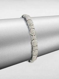 EXCLUSIVELY AT SAKS. A simply chic oval motif, encrusted in crystals for a stunningly elegant piece. CrystalsRhodium-plated brassLength, about 7.5Box and tongue closureImported EXCLUSIVELY AT SAKS. A simply chic oval motif, encrusted in crystals for a stunningly elegant piece. CrystalsRhodium-plated brassLength, about 7.5Box and tongue closureImported