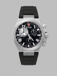 From the Convoy Collection. A high-performance chronograph with split timing and a tachymeter scale in a stainless steel case with a rugged rubber strap. From the Convoy Collection. A high-performance chronograph with split timing and a tachymeter scale in a stainless steel case with a rugged rubber strap.