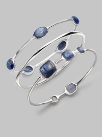 From the Scultura Collection. A delicately crafted piece with five kyanite cabochon stations to create a wonderfully unique style. Sterling silverKyanite cabochonsSlip-on styleDiameter, about 2¾Imported From the Scultura Collection. A delicately crafted piece with five kyanite cabochon stations to create a wonderfully unique style. Sterling silverKyanite cabochonsSlip-on styleDiameter, about 2¾Imported