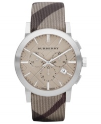 Dress your wrists in iconic style with this luxury timepiece from Burberry. Dress your wrists in iconic style with this luxury timepiece from Burberry.