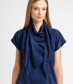 Beads adorn the ends of this whisper silk scarf for year-round-styleSilkBead details27 X 44Imported