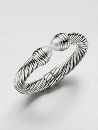 From the Color Classic Collection. Luminous white freshwater pearls accent this wide, iconic cable design. 10mm white freshwater pearlsSterling silverDiameter, about 2.5Hinged closureImported From the Color Classic Collection. Luminous white freshwater pearls accent this wide, iconic cable design. 10mm white freshwater pearlsSterling silverDiameter, about 2.5Hinged closureImported
