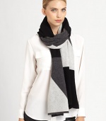 A seasonal essential in luxe cashmere takes on a trend-forward colorblock effect. Cashmere23 X 80Dry cleanImported