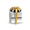 Bling Jewelry 925 Sterling Silver Gift Box Bead With Gold Bow Charm Fits with Pandora Bracelets
