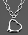 Share love with a beautiful open heart. This gorgeous open-link necklace is crafted in sterling silver by Giani Bernini. Approximate length: 16 inches. Approximate drop: 1 inch.