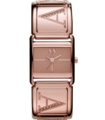 Shimmery color in a sophisticated silhouette: a timepiece by AX Armani Exchange.