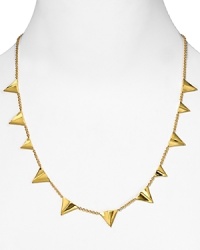 Strike gold with Elizabeth and James' thorn-adorned layering necklace. Crafted to resemble a floral garland, it's a delicate yet dangerous way to accessorize. Strike gold with Elizabeth and James' thorn-adorned layering necklace. Crafted to resemble a floral garland, it's a delicate yet dangerous way to accessorize.