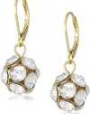 Nine West Star-Struck Fireball Gold-Tone Crystal Fireball Drop Earrings