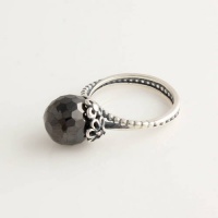Pandora Match Sterling Silver Garden Odyssey with Black Spinel and Grey Ring Size 8 Pandora Match Sterling Silver Garden Odyssey with Black Spinel and Grey Ring Size 8