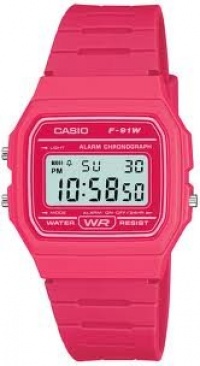 Casio F91WC-4A Unisex Classic Chronograph Alarm LCD Digital Watch (Pink) Casio F91WC-4A Unisex Classic Chronograph Alarm LCD Digital Watch (Pink)