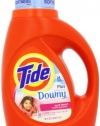 Tide with Touch of Downy High Efficiency April Fresh Scent Detergent, 50 Ounce (Pack of 2)