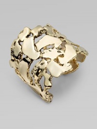 An organically-shaped design in radiant 14k goldplating. 14k goldplatingDiameter, about 2Slip-on styleMade in USA An organically-shaped design in radiant 14k goldplating. 14k goldplatingDiameter, about 2Slip-on styleMade in USA