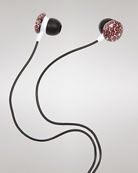 Dim all the lights and slip in this pair of DIANE von FURSTENBERG earbuds which get just a little loud in a signature print. Dim all the lights and slip in this pair of DIANE von FURSTENBERG earbuds which get just a little loud in a signature print.