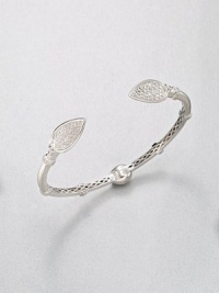 From the Soho Collection. This narrow design features white sapphire accented pear-shaped end caps. White sapphiresSterling silverLength, about 7.5Slip-on styleImported From the Soho Collection. This narrow design features white sapphire accented pear-shaped end caps. White sapphiresSterling silverLength, about 7.5Slip-on styleImported