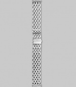 A classic woven band in stainless steel with a push-button clasp. Fits Michele 16mm Deco watchesImported