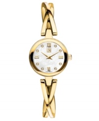 Brighten your day with a little bit of beauty. This gorgeous watch by ESQ by Movado features a stainless steel 18k gold-plated bracelet and round case. White mother-of-pearl dial with diamond accents at indices, logo and goldtone roman numerals at three o'clock, six o'clock, nine o'clock and twelve o'clock. Swiss movement. Water resistant to 30 meters. Two-year limited warranty. Style #07101324 Brighten your day with a little bit of beauty. This gorgeous watch by ESQ by Movado features a stainless steel 18k gold-plated bracelet and round case. White mother-of-pearl dial with diamond accents at indices, logo and goldtone roman numerals at three o'clock, six o'clock, nine o'clock and twelve o'clock. Swiss movement. Water resistant to 30 meters. Two-year limited warranty. Style #07101324