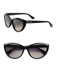 A retro-inspired look in lightweight acetate. Available in shiny black with anti-reflective grey gradient lens, shiny dark havana with dark wine gradient lens or shiny ivory with brown gradient lens. Logo temples100% UV protectionMade in Italy A retro-inspired look in lightweight acetate. Available in shiny black with anti-reflective grey gradient lens, shiny dark havana with dark wine gradient lens or shiny ivory with brown gradient lens. Logo temples100% UV protectionMade in Italy