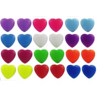 12 Pairs 1/2 Neon Heart Studs, Plastic Stud (No Metal) In Assorted 12 Pairs 1/2 Neon Heart Studs, Plastic Stud (No Metal) In Assorted