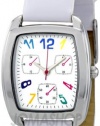 FMD White Dial White Faux Leather Strap Ladies Watch ZRT8001K