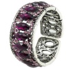 Purple Crystal Wide Bangle Bracelet Fashion Jewelry