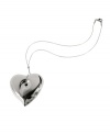 Let true love shine in this timeless style by Breil. A large heart-shaped pendant makes a statement when strung from a delicate stainless steel chain with a lobster claw closure. Approximate length: 20 inches. Approximate drop: 2 inches.