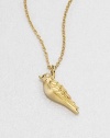 EXCLUSIVELY AT SAKS.COM From the Meadowlark Collection. A whimsical design with brilliant diamonds set in 18k gold plated sterling silver on a link chain. Diamonds, .02 tcw18k goldplated sterling silverLength, 16-18 adjustablePendant size, about .3Lobster clasp closureImported 