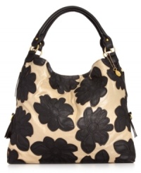 Show some flower power with this '70s-inspired silhouette from Big Buddha, featuring a bold pansy pattern and gleaming hardware. Pocket-lined and ultra-spacious, the interior easily stows all your work-to-weekend essentials. Show some flower power with this '70s-inspired silhouette from Big Buddha, featuring a bold pansy pattern and gleaming hardware. Pocket-lined and ultra-spacious, the interior easily stows all your work-to-weekend essentials.