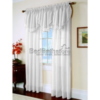 Elegance Sheer Curtain Panel 60'' x 63'' long - White Elegance Sheer Curtain Panel 60'' x 63'' long - White