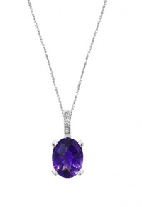 Effy Jewlery Amethyst and Diamond Pendant in 14K Gold, 1.43 TCW