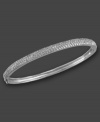 Slip on some sparkle. This diamond bangle bracelet from Trio by Effy Collection features pave diamonds (1-1/5 ct. t.w.) set in 14k white gold. Approximate diameter: 2-1/4 inches.