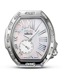 Fendi Round Selleria Stainless Steel Watch Head with Diamonds, 38mm Fendi Round Selleria Stainless Steel Watch Head with Diamonds, 38mm