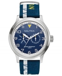 A throwback of sporty style: a multi-functional watch from Nautica. A throwback of sporty style: a multi-functional watch from Nautica.