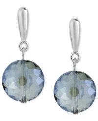 An elegant aesthetic. This pair of drop earrings from Kenneth Cole New York is crafted from silver-tone mixed metal with faceted glass round beads adding a stylish touch. Approximate drop: 1-1/4 inches. An elegant aesthetic. This pair of drop earrings from Kenneth Cole New York is crafted from silver-tone mixed metal with faceted glass round beads adding a stylish touch. Approximate drop: 1-1/4 inches.