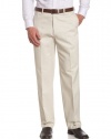 Savane Men's Flat Front Wrinkle Free Twill