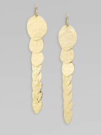 A stunning yet simple strand of graduated, crinkle-textured gold petals cascades gracefully yet dramatically.18k yellow goldLength, about 4¼Ear wireImported A stunning yet simple strand of graduated, crinkle-textured gold petals cascades gracefully yet dramatically.18k yellow goldLength, about 4¼Ear wireImported