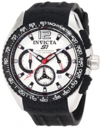 Invicta Men's 1454 S1 Racing Team Chronograph Silver Dial Black Polyurethane Watch Invicta Men's 1454 S1 Racing Team Chronograph Silver Dial Black Polyurethane Watch