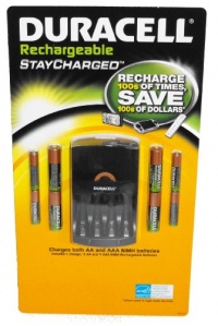 Duracell StayCharged Rechargeable NiMH Battery Value Pack with 4 AA, 4 AAA and Charger Duracell StayCharged Rechargeable NiMH Battery Value Pack with 4 AA, 4 AAA and Charger
