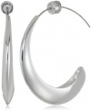 Kenneth Cole New York Shiny Earrings Large Crescent Hoop Earrings