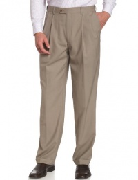 Louis Raphael LUXE Men's 100% Wool Pleated Hidden Extension Dress Pant,Khaki,34x34 Louis Raphael LUXE Men's 100% Wool Pleated Hidden Extension Dress Pant,Khaki,34x34