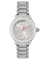 A timeless watch design from Betsey Johnson that swirls with crystal accents.