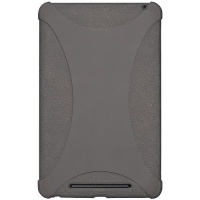 Amzer AMZ94380 Silicone Jelly Soft Skin Fit Case Cover for Asus Nexus 7, Google Nexus 7 - 1 Pack - Retail Packaging - Grey