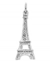 Ooo la la! This iconic charm represents France's world-renowned structure, the Eiffel Tower. Crafted in solid 14k white gold. Approximate length: 1-1/10 inches. Approximate width: 2/5 inch.