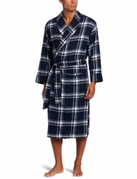 Nautica Men's Yarn-Dyed J-Class Logo-Embroidered Robe Nautica Men's Yarn-Dyed J-Class Logo-Embroidered Robe