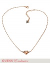 GUESS Crystal Heart Necklace, ROSE GOLD