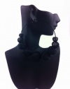 Basketball Wives POParazzi Inspired Black Mesh Ball Earrings Ce714bbk 83mm