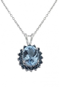 Effy Jewlery 14K White Gold Blue Topaz Pendant, 2.84 TCW Effy Jewlery 14K White Gold Blue Topaz Pendant, 2.84 TCW