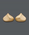 Simple studs that shine. 14k gold post stud earrings feature a fluid, teardrop design. Approximate diameter: 1/4 inch.