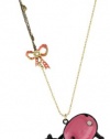 Betsey Johnson Farmhouse Sheep Long Pendant Necklace